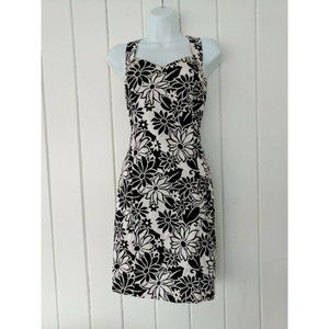 Black Market Black and White Stretch Cotton Sheath